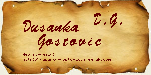 Dušanka Gostović vizit kartica